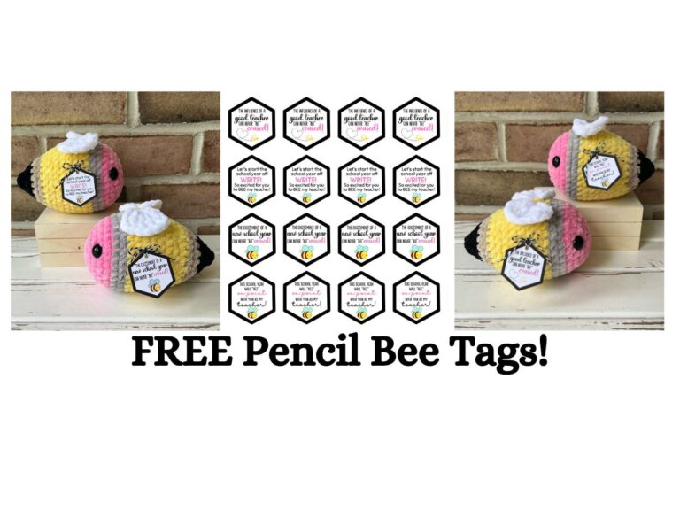 FREE Pencil Bee Tags